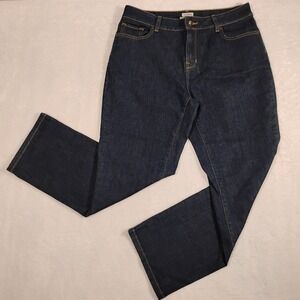 L.L. Bean Jeans Womens Size 12 Petite Denim Straight Leg Classic Fit‎